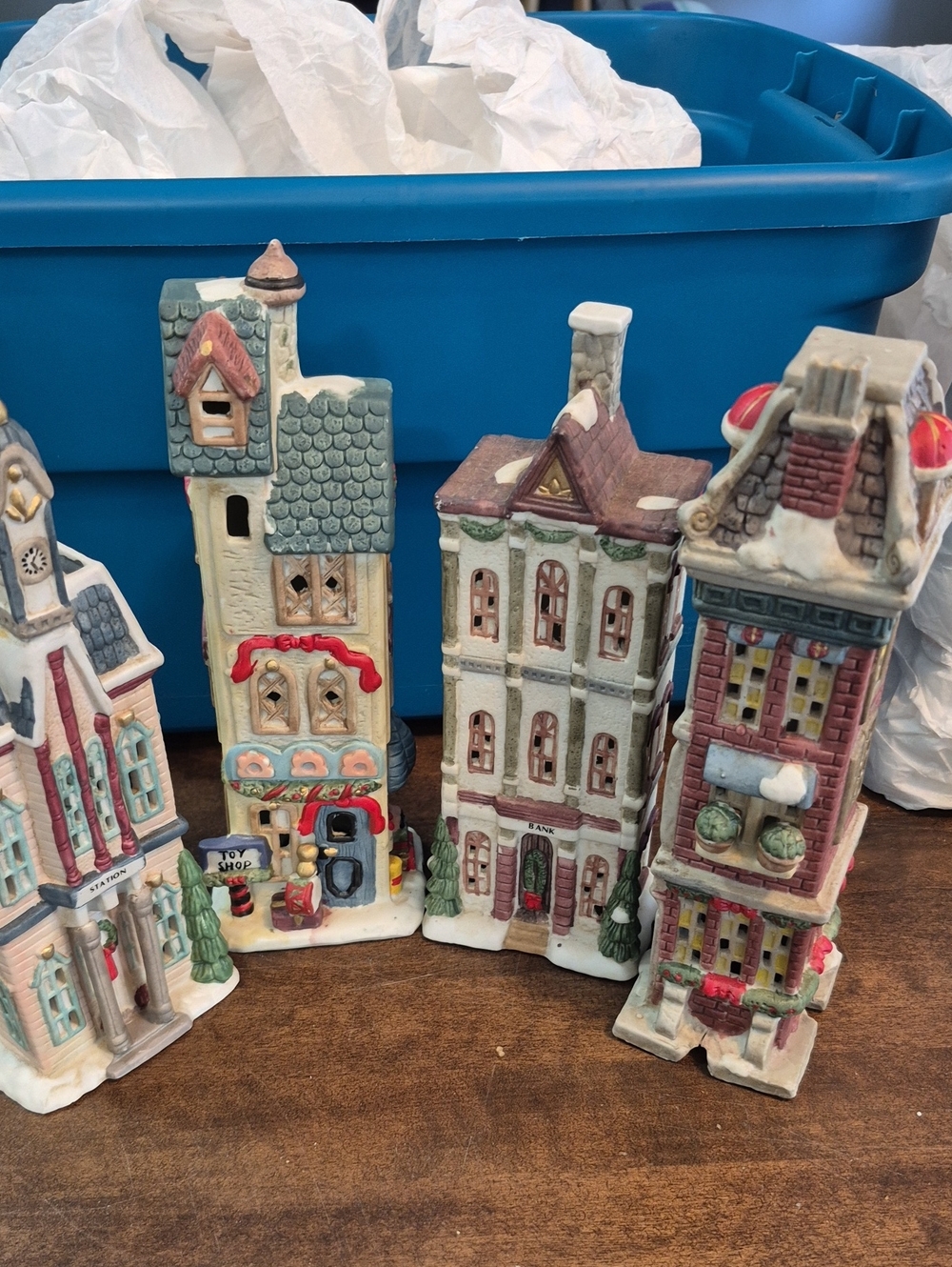 Holiday Village Ceramic Building Set - Assorted Colors